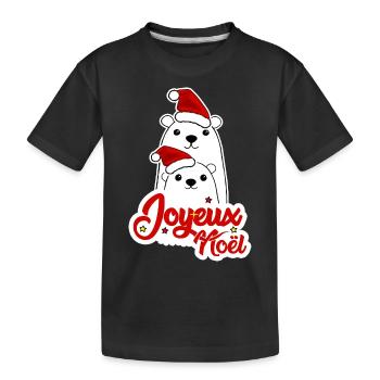 Joyeux Noel Noël fêter noël - T-shirt bio Premium Enfant - noir - Devant