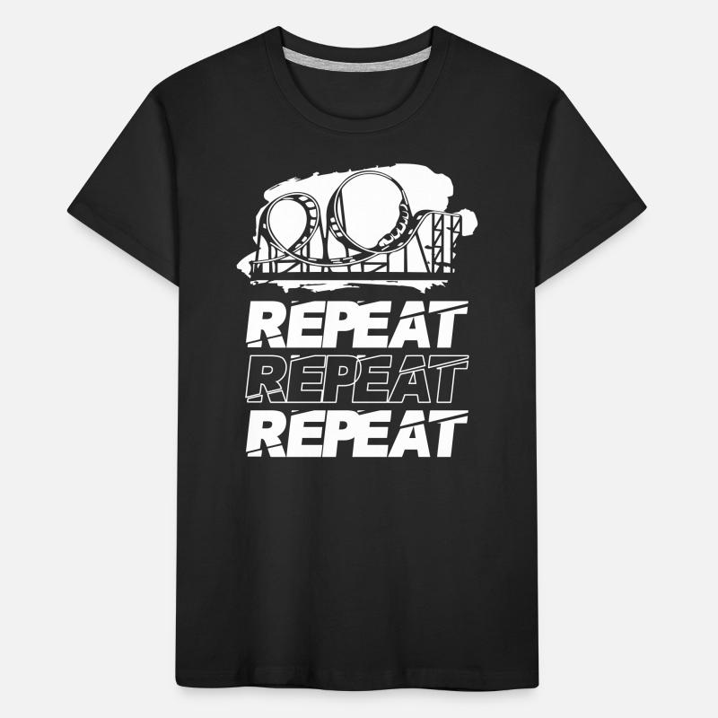 Roller Coaster Repeat Repeat Repeat Kids' Premium Organic T-Shirt