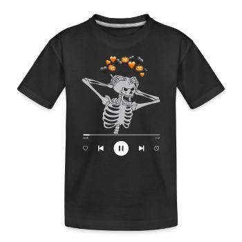 Meme Squelette Esthétique Sombre Drôle - T-shirt bio Premium Enfant - noir - Devant