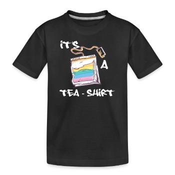 It's a Tea Shirt - Teetrinker Tee-Shirt - Kinder Premium Bio T-Shirt - Schwarz - Vorne