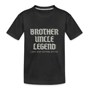 Frère Oncle Légende Je ne cesse de m’améliorer - T-shirt bio Premium Enfant - noir - Devant