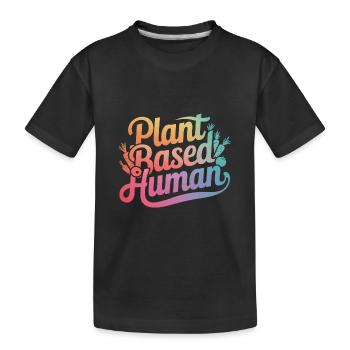 Végétarien Végétalien Végétarien Végétarien - T-shirt bio Premium Enfant - noir - Devant