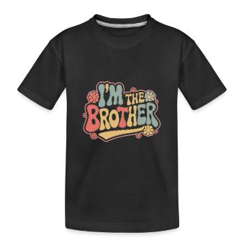 Frère Grand Frère Frère Famille - T-shirt bio Premium Enfant - noir - Devant