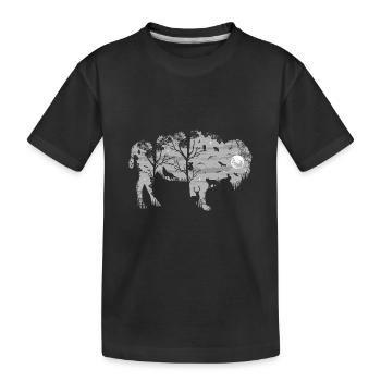wild bison - Kinder Premium Bio T-Shirt - Schwarz - Vorne