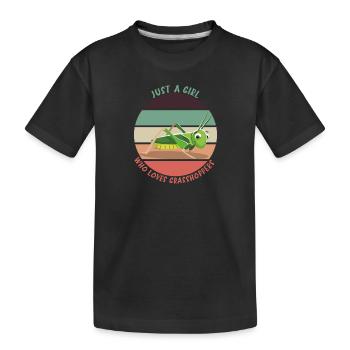 Heuschreckenwanze Liebhaber Insekten Entemologie - Kinder Premium Bio T-Shirt - Schwarz - Vorne