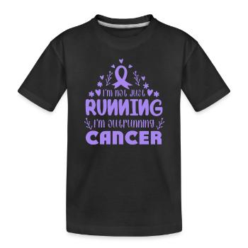 Je suis en train de dépasser le cancer de l’estomac - T-shirt bio Premium Enfant - noir - Devant