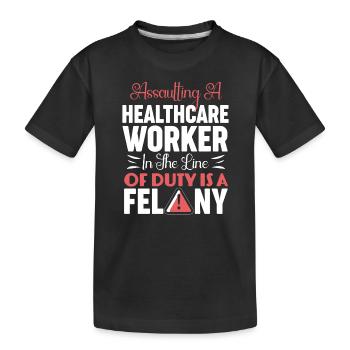 Angriff auf ein Verbrechen im Gesundheitswesen - Kinder Premium Bio T-Shirt - Schwarz - Vorne