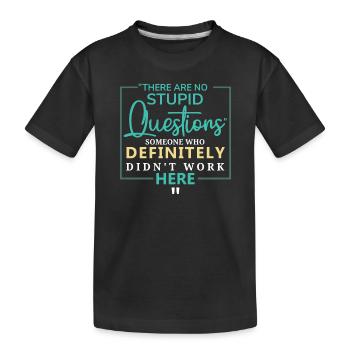 Sarcastic Coworker Ironic Saying - Kids' Premium Organic T-Shirt - black - Front