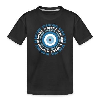 Evil Blue Eye Nazar Turc Grec - T-shirt bio Premium Enfant - noir - Devant