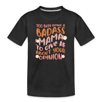 Badass Confiant Reine Sassy Mère Célibataire - T-shirt bio Premium Enfant - noir - Devant