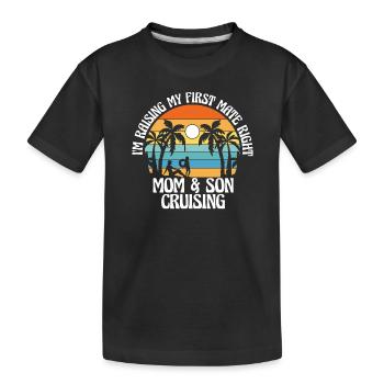 Mutter Und Sohn Kreuzfahrt Urlaub Sommer Alleinerziehende Mutter - Kinder Premium Bio T-Shirt - Schwarz - Vorne