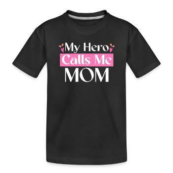 Mom Hero Squad Mom Life Superheldin - Kinder Premium Bio T-Shirt - Schwarz - Vorne