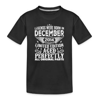 Décembre 2014 Anniversaire Décembre 2014 Décembre - T-shirt bio Premium Enfant - noir - Devant