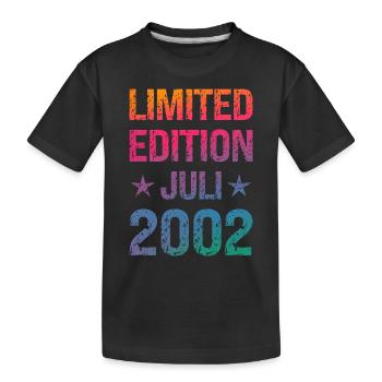 Fête d’anniversaire en édition limitée Vintage 2002 - T-shirt bio Premium Enfant - noir - Devant