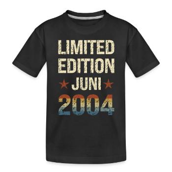 Limited Edition 20th Birthday Party Vintage 2004 - Kids' Premium Organic T-Shirt - black - Front