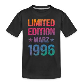 Limited Edition Birthday Party Vintage 1996 - Kids' Premium Organic T-Shirt - black - Front