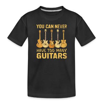 On n’a jamais trop de guitares - T-shirt bio Premium Enfant - noir - Devant