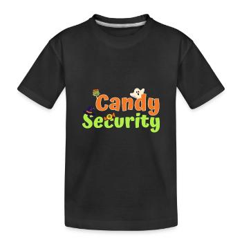 Funny Halloween Costume Candy Security - Kids' Premium Organic T-Shirt - black - Front