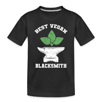 Blacksmith Vegan - Kids' Premium Organic T-Shirt - black - Front