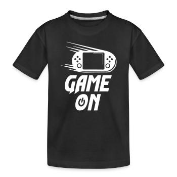 Jeu sur Gamer Démarrer sur le jeu - T-shirt bio Premium Enfant - noir - Devant