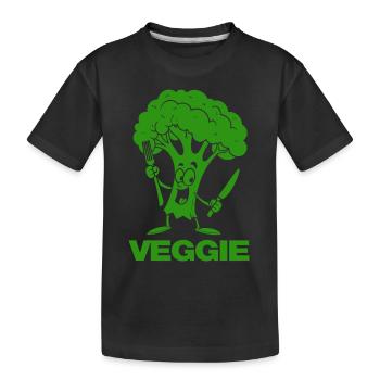 Brocoli Veggie - Légumes, végétalien - T-shirt bio Premium Enfant - noir - Devant