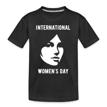Journée internationale de la femme - Cadeau - T-shirt bio Premium Enfant - noir - Devant
