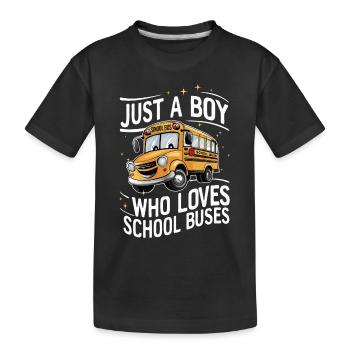 Bus Chauffeur d’autobus Autobus scolaire - T-shirt bio Premium Enfant - noir - Devant