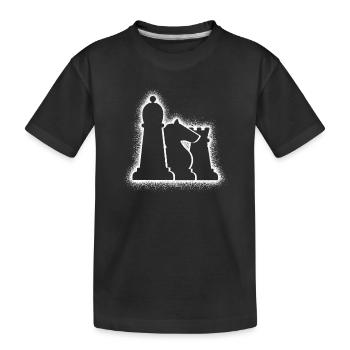 Pièces d’échecs Jeu d’échecs Enfants Hommes Échecs - T-shirt bio Premium Enfant - noir - Devant