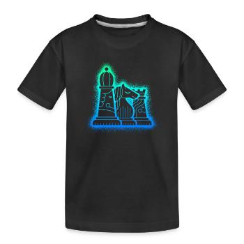 Pièces d’échecs Jeu d’échecs Enfants Garçons Échecs - T-shirt bio Premium Enfant - noir - Devant