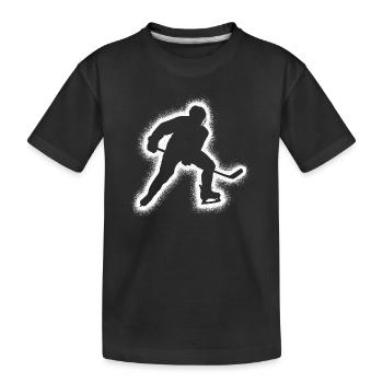 Eishockeyspieler Eishockey Jungen Männer Hockey - Kinder Premium Bio T-Shirt - Schwarz - Vorne