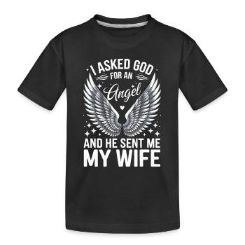 Frau Ehefrau Partnerin Familie Verheiratet - Kinder Premium Bio T-Shirt - Schwarz - Vorne