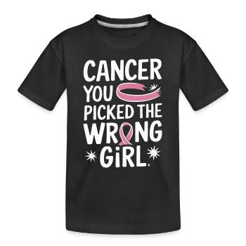 Sensibilisation au cancer Cancer Cancer du sein - T-shirt bio Premium Enfant - noir - Devant