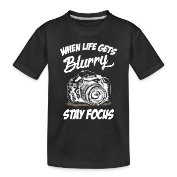 Photographer Stay Focus - Kinder Premium Bio T-Shirt - Schwarz - Vorne