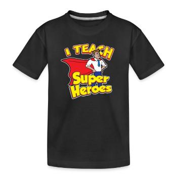 Journée des enseignants Super-héros Cadeau de l’enseignant - T-shirt bio Premium Enfant - noir - Devant