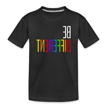 LGBT Gay Pride Lesbian Be Different Gift Idea - Kids' Premium Organic T-Shirt - black - Front
