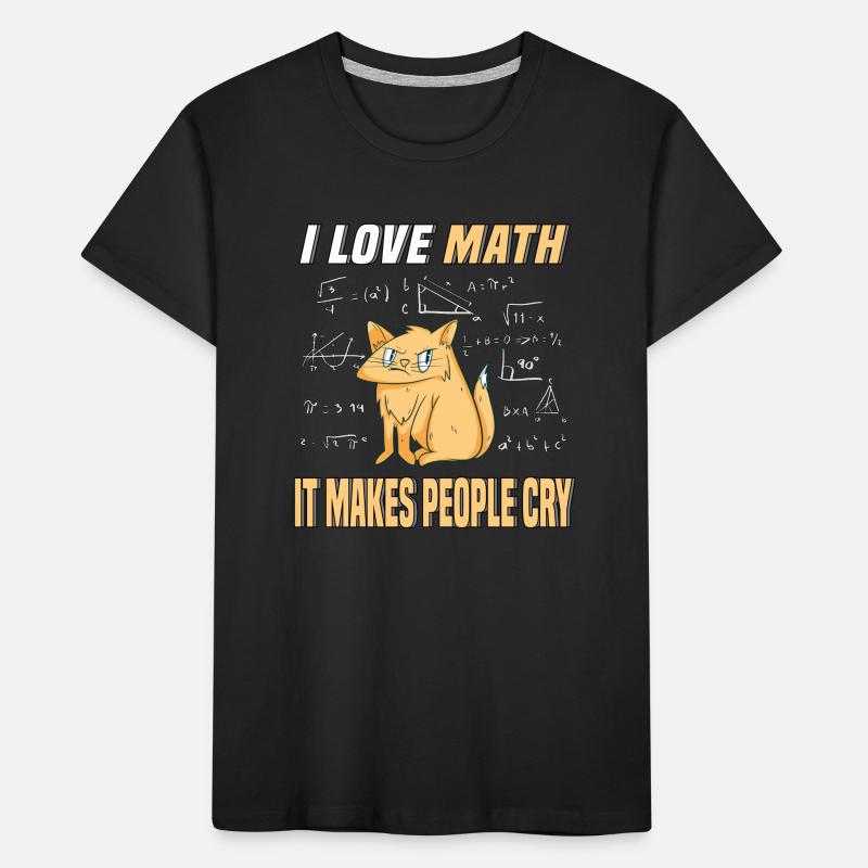 I love math cat kitten math genius math teacher Kids' Premium Organic T-Shirt