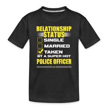 Lustig sein und ihr Geschenk Polizist - Kinder Premium Bio T-Shirt - Schwarz - Vorne