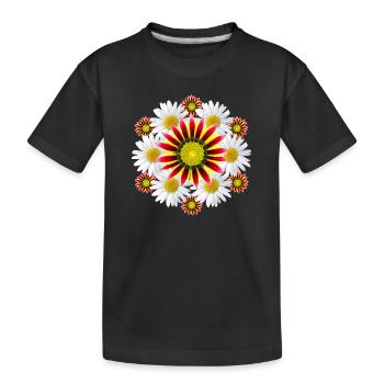 Marguerites Gazanie Flowers Gazania Daisies - Kids' Premium Organic T-Shirt - black - Front
