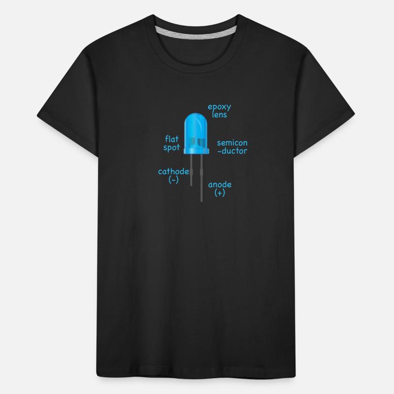 electronic blue LED with description as a gift Kids' Premium Organic T-Shirt