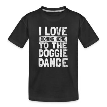 J'adore la danse de mon chien - T-shirt bio Premium Enfant - noir - Devant