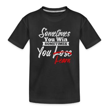 Motivationsshirt für Lernen - Kinder Premium Bio T-Shirt - Schwarz - Vorne