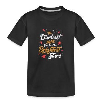 Hellste Sterne Geschenk - Kinder Premium Bio T-Shirt - Schwarz - Vorne