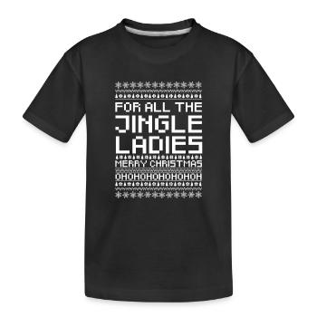 Mesdames Jingle - ohoho - Joyeux cadeau de Noël - T-shirt bio Premium Enfant - noir - Devant
