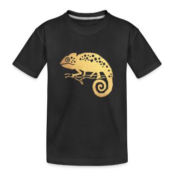 Caméléon d'or - T-shirt bio Premium Enfant - noir - Devant