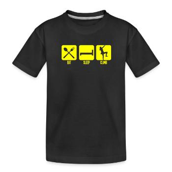Sport grimper grimpeur escalade de Noël - T-shirt bio Premium Enfant - noir - Devant