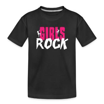 grimper grimpeur escalade de Noël - T-shirt bio Premium Enfant - noir - Devant