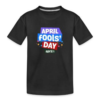 T-shirt d'un poisson d'avril - Journée nationale des farces Avril - T-shirt bio Premium Enfant - noir - Devant