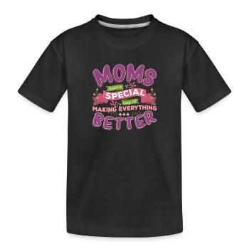 Mom Mother Mother's Day saying gift - Kids' Premium Organic T-Shirt - black - Front