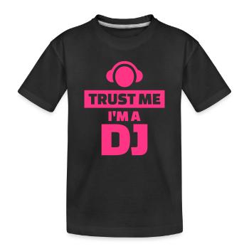 DJ - Kinder Premium Bio T-Shirt - Schwarz - Vorne