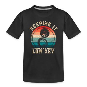 Sousaphone Tuba Keeping It Low Key - Kids' Premium Organic T-Shirt - black - Front